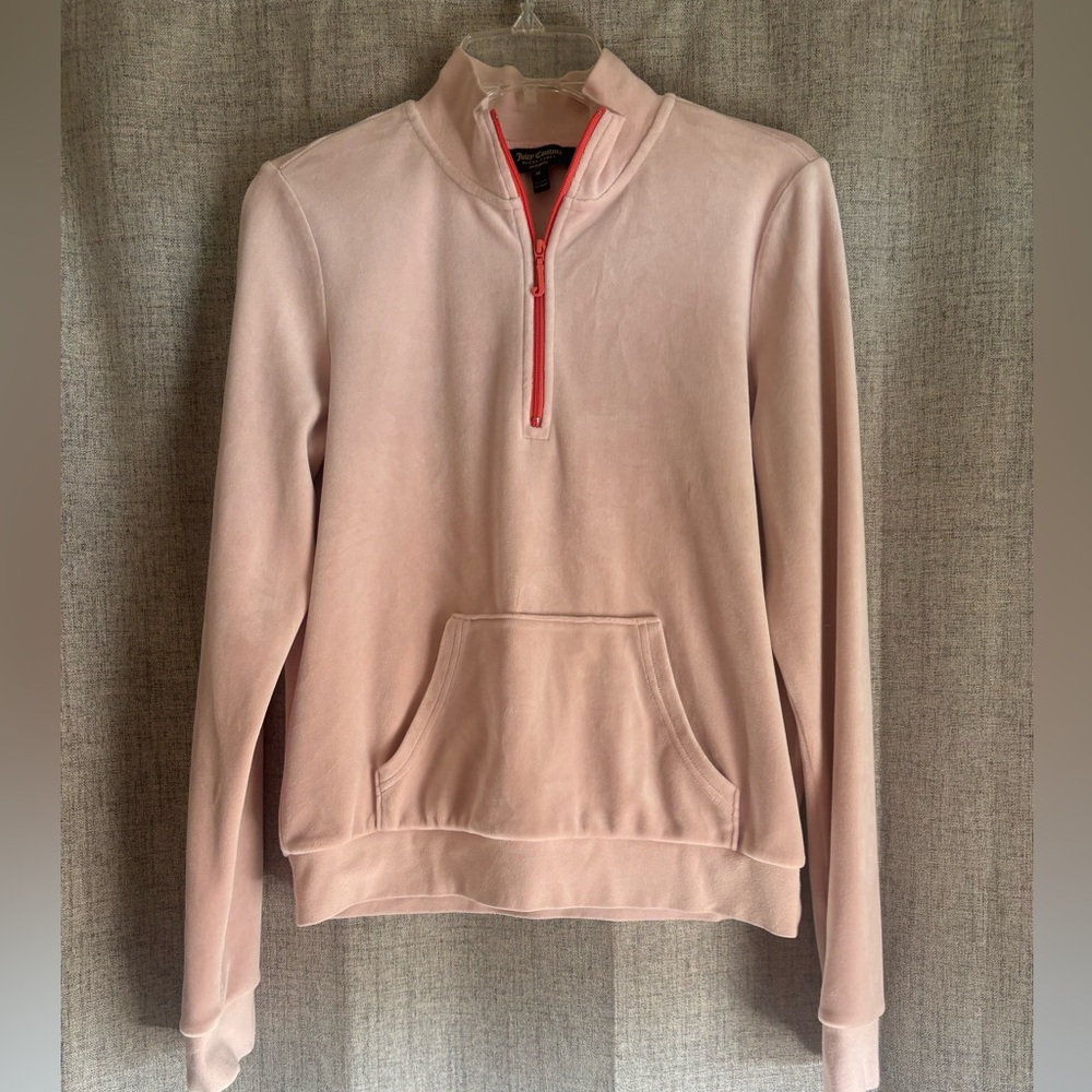 Juicy Couture Black Label Pink Half Zip Sweatshirt